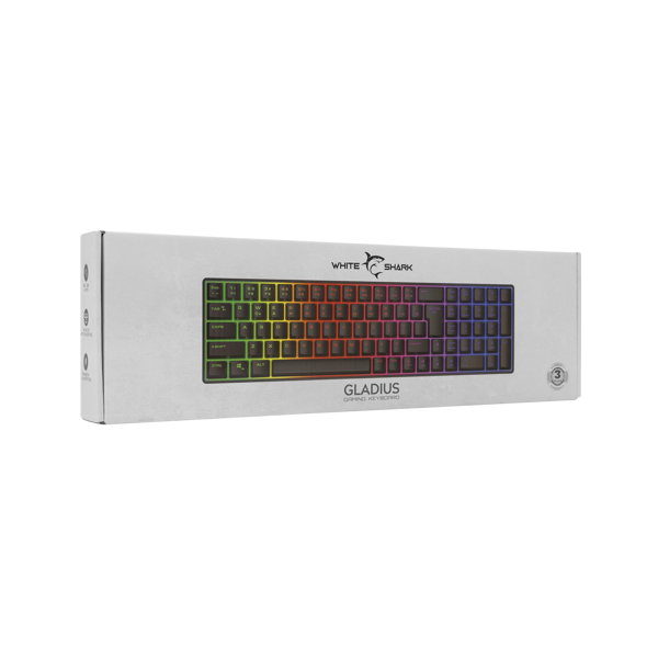 Tipkovnica White Shark GK-001214 Gladius, žičana, gaming, membranska, HR Layout, LED, crna - Slika 9