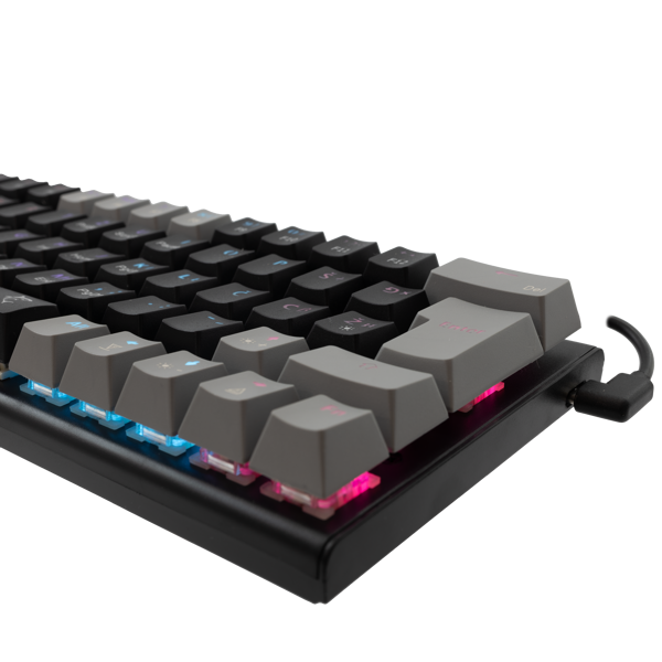Tipkovnica White Shark GK-002112 Wakizashi, žičana, gaming, mehanička, red switches, HR layout, LED, TKL, crno-siva - Slika 6