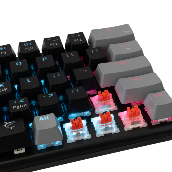 Tipkovnica White Shark GK-002112 Wakizashi, žičana, gaming, mehanička, red switches, HR layout, LED, TKL, crno-siva - Slika 8