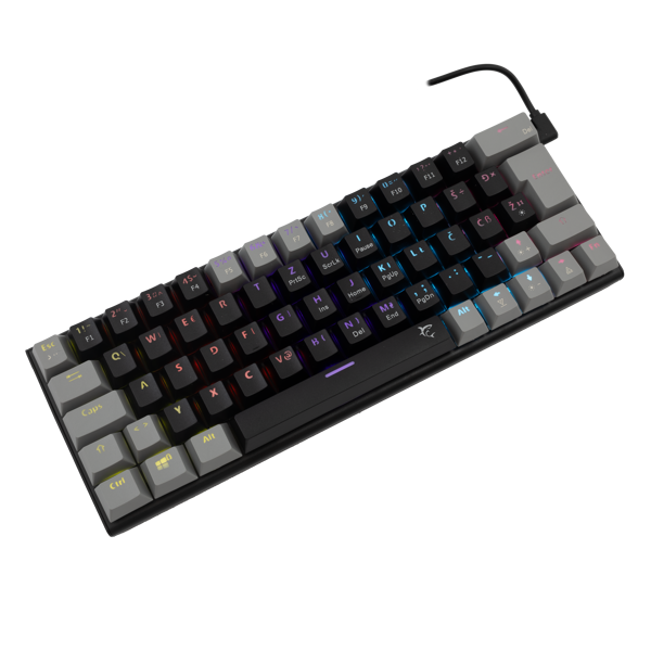 Tipkovnica White Shark GK-002122 Wakizashi, žičana, gaming, mehanička, blue switches, HR layout, LED, TKL, crno-siva - Slika 2