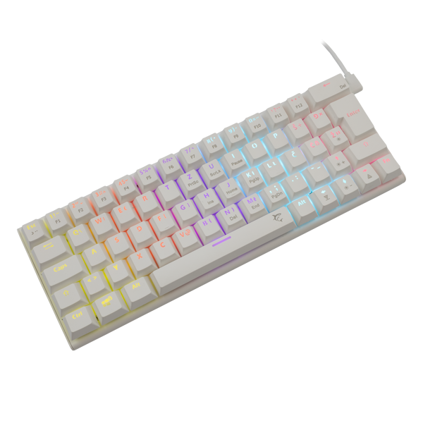 Tipkovnica White Shark GK-002212 Wakizashi, žičana, gaming, mehanička, red switches, HR layout, LED, TKL, bijela - Slika 2