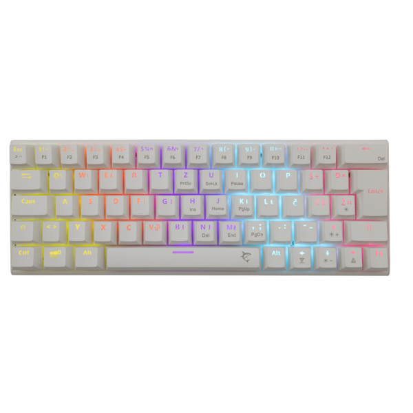 Tipkovnica White Shark GK-002212 Wakizashi, žičana, gaming, mehanička, red switches, HR layout, LED, TKL, bijela - Slika 1