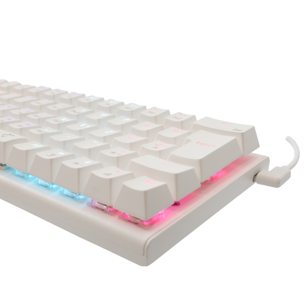 Tipkovnica White Shark GK-002212 Wakizashi, žičana, gaming, mehanička, red switches, HR layout, LED, TKL, bijela - Slika 6