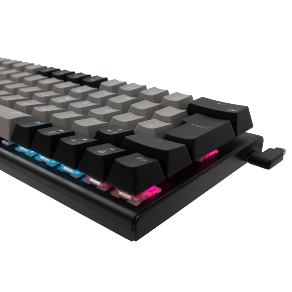 Tipkovnica White Shark GK-002722 Wakizashi, žičana, gaming, mehanička, blue switches, HR layout, LED, TKL, sivo-crna - Slika 6