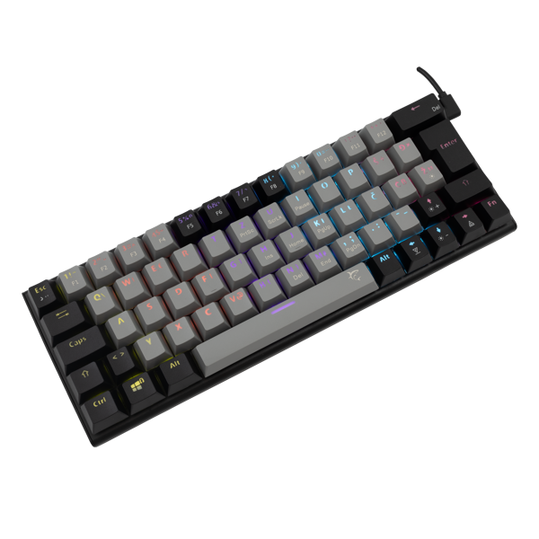 Tipkovnica White Shark GK-002722 Wakizashi, žičana, gaming, mehanička, blue switches, HR layout, LED, TKL, sivo-crna - Slika 2