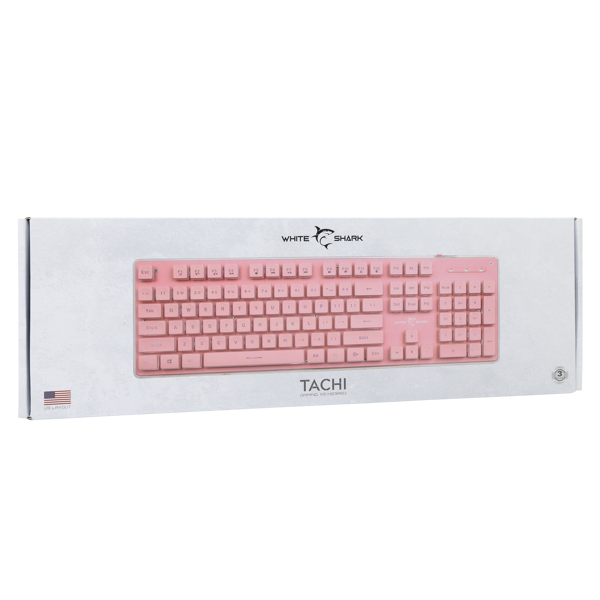 Tipkovnica White Shark GK-003441 Tachi, žičana, gaming, membranska, US Layout, LED, roza - Slika 7