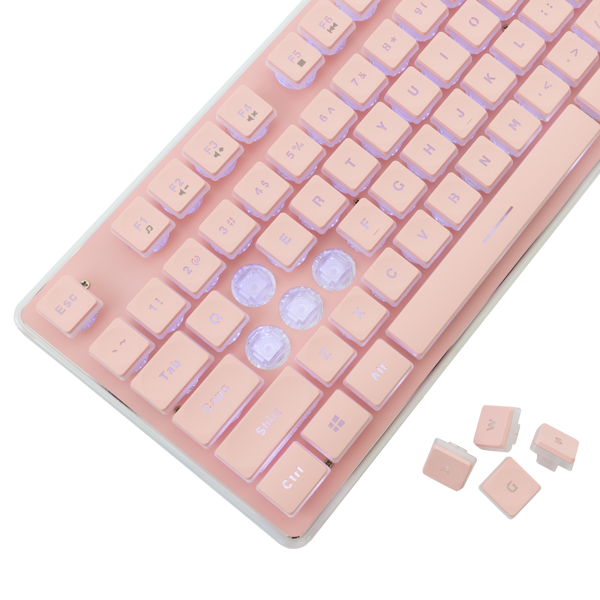 Tipkovnica White Shark GK-003441 Tachi, žičana, gaming, membranska, US Layout, LED, roza - Slika 4