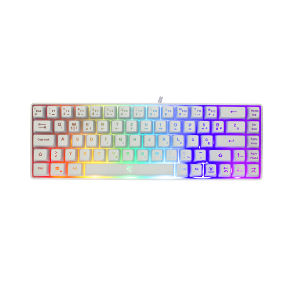 Tipkovnica White Shark GK-2201 Ronin, žičana, gaming, membranska, HR Layout, LED, TKL, bijela - Slika 1