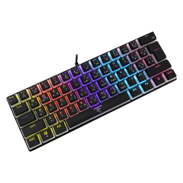 Tipkovnica White Shark GK-2202 Ashiko, žičana, gaming, mehanička, blue switches, HR layout, LED, TKL, crna - Slika 2