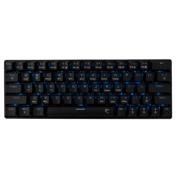 Tipkovnica White Shark Premium Line GK-003111 Kaiken, bežična, bluetooth, gaming, mehanička, red switches, TKL, US layout, RGB, crna - Slika 1