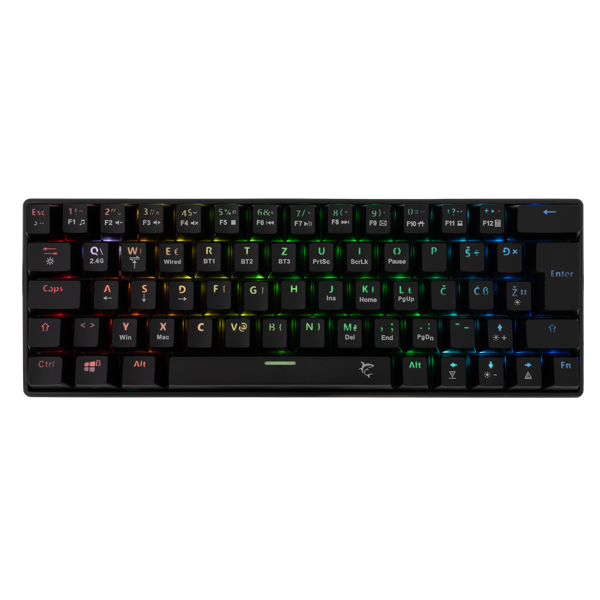 Tipkovnica White Shark Premium Line GK-003112 Kaiken, bežična, bluetooth, gaming, mehanička, red switches, TKL, HR layout, RGB, crna - Slika 1