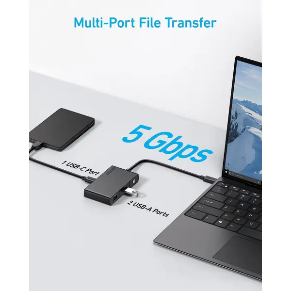 USB Hub Anker 332 5-u-1, USB-C, PD 85W - Slika 5