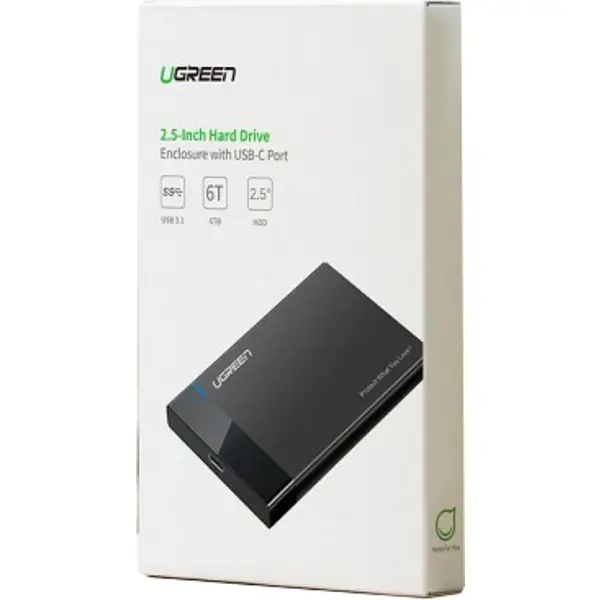 Vanjsko kućište Ugreen, 2.5" SATA HDD/SSD, USB 3.1, crno - Slika 2