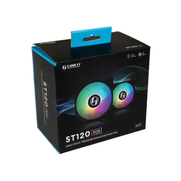 Ventilator za kućište Lian Li ST120, ARGB, PWM, 120mm, crni (3 komada) + kontroler - Slika 3