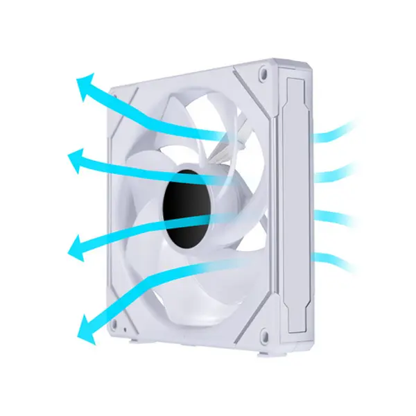 Ventilator za kućište Lian Li Uni Fan SL-Infinity 140 Reverse Blade, ARGB, PWM, 140mm, bijeli - Slika 4