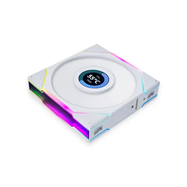 Ventilator za kućište Lian li Uni Fan TL LCD ARGB, PWM, 120mm, bijeli - Slika 2