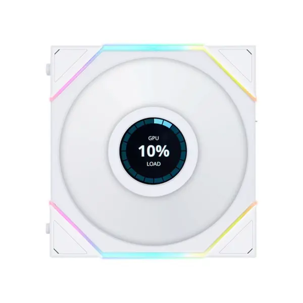 Ventilator za kućište Lian li Uni Fan TL LCD Reverse Blade ARGB, PWM, 120mm, bijeli - Slika 1
