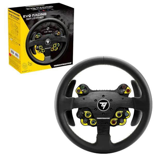 Volan Thrustmaster EVO Racing 32R Leather Add-On, PC, PS4, PS5, Xbox, kožni, crni - Slika 2