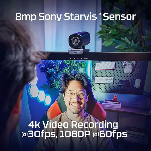 Web kamera HyperX Vision S, 4K 30fps, 8MP, crna - Slika 3