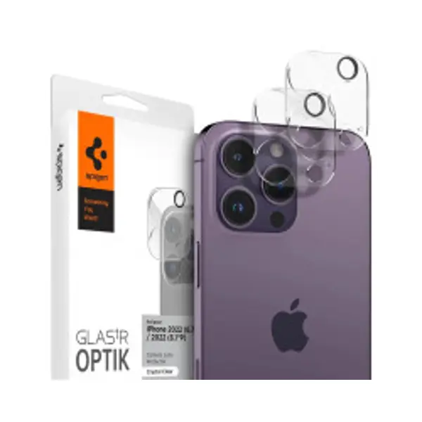Zaštitno staklo za mobitel Spigen Glass Optik, za kameru Apple iPhone 14 Pro/iPhone 14 Pro Max, 2 komada - Slika 1