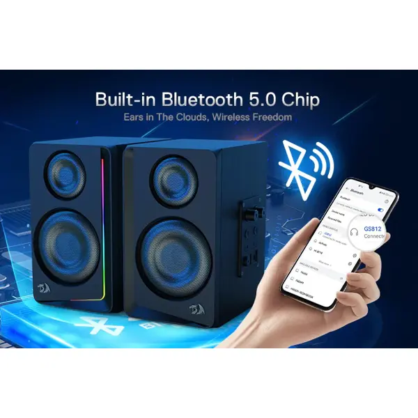 Zvučnici Redragon Andante GS812 Bluetooth, 10W, 2.0, RGB, crni - Slika 12