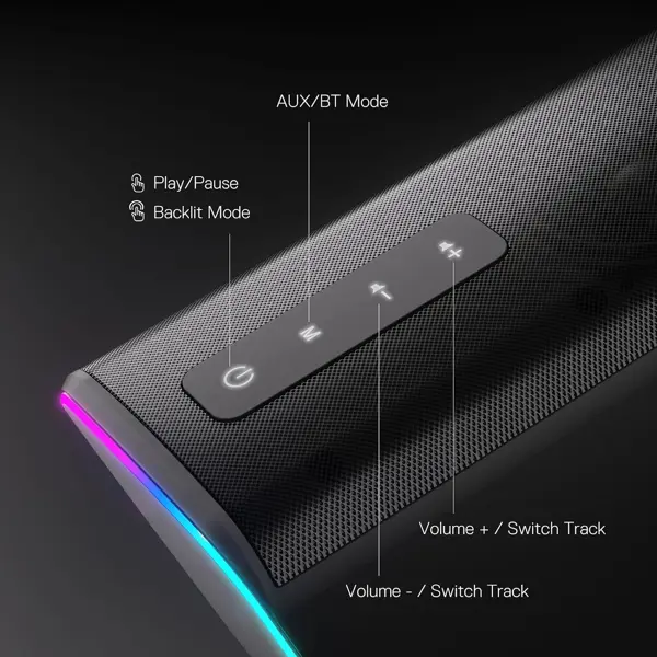 Zvučnici Redragon Connie GS814, Bluetooth, 20W, 2.0, RGB, crni - Slika 4