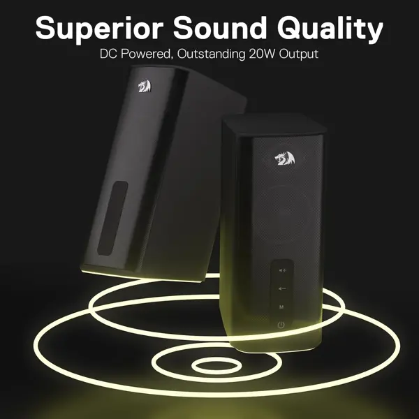 Zvučnici Redragon Connie GS814, Bluetooth, 20W, 2.0, RGB, crni - Slika 7