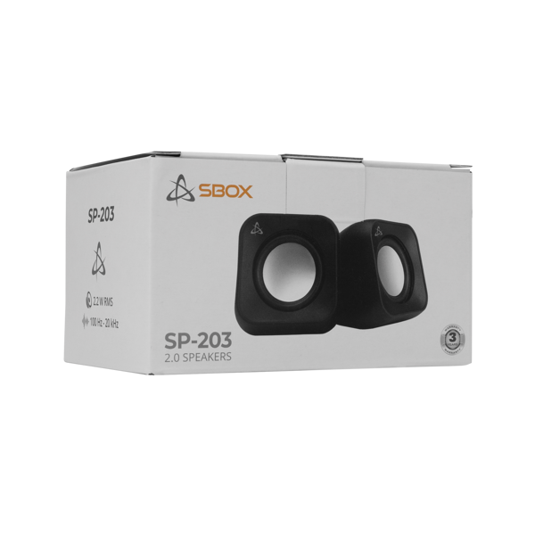 Zvučnici SBOX SP-203, 4.4W, 2.0, crni - Slika 5
