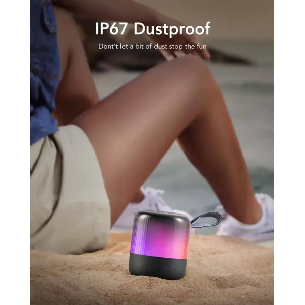 Zvučnik Anker SoundCore Glow Mini, bežični, bluetooth, vodootporan IP67, 8W, crni - Slika 8