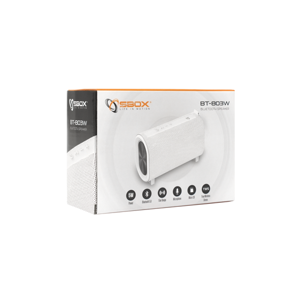 Zvučnik SBOX BT-803, bežični, bluetooth, 5W, bijeli - Slika 6