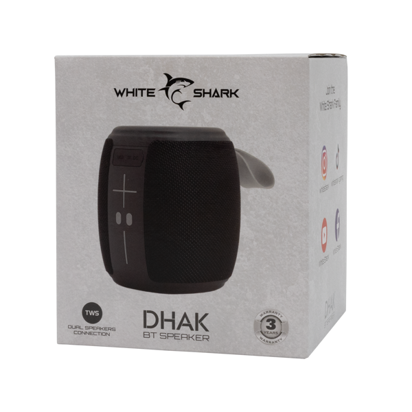 Zvučnik White Shark GBT-888 Dhak, bežični, bluetooth, 5W, crni - Slika 5