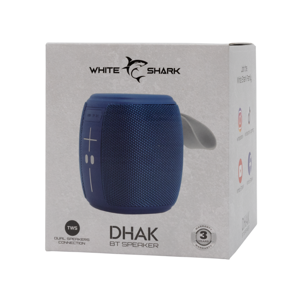 Zvučnik White Shark GBT-888 Dhak, bežični, bluetooth, 5W, plavi - Slika 5